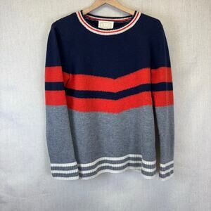 STS Sail to Sable‎ Chevron Stripe long sleeve 100% wool sweater size S